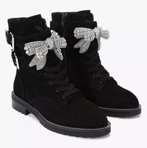 Kurt Geiger London Sutton Rhynestone Bow Boots Size EU37/US 7